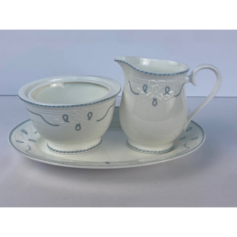 Villeroy & Boch Amado Bone China Creamer Sugar Bowl and Tray Set Made in Germany